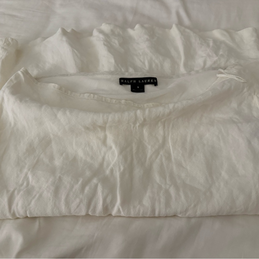 Ralph Lauren Black Label White Linen Skirt - Size 8